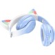 ΑΚΟΥΣΤΙΚΑ BLUETOOTH HOCO W42 WIRELESS ΠΑΙΔΙΚΑ CAT EAR BLUE MICRO SD